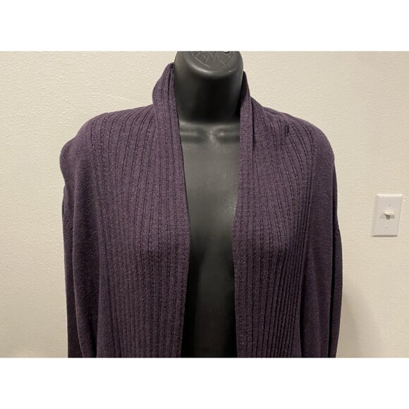 Coldwater Creek Womens Size M (10-12) Open Front Lightweight Cardigan Purple - Picture 2 of 10